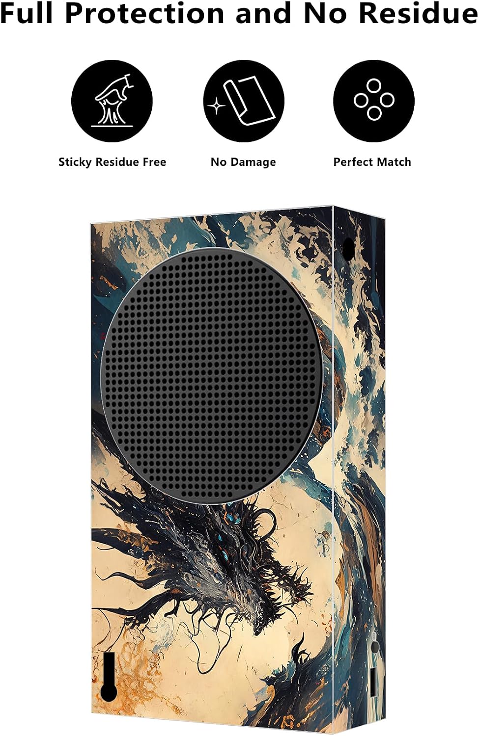 Detalle de PlayVital Pegatina Xbox Series S - Dragón Tempestad 🐉