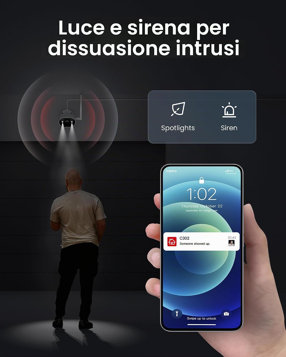 Thumbnail 1 de ZOSI 3MP Kit Videosorveglianza WiFi Esterno C302: 8CH NVR con 4 Telecamere WiFi 6 e AI
