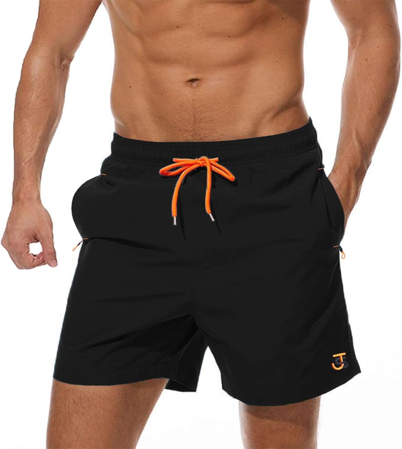 Thumbnail 1 de JustSun Men's Swim Shorts with Zip Pockets and Mesh Lining