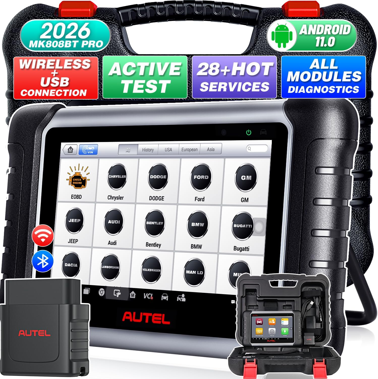 Autel MaxiCOM MK808BT Pro 33 ft