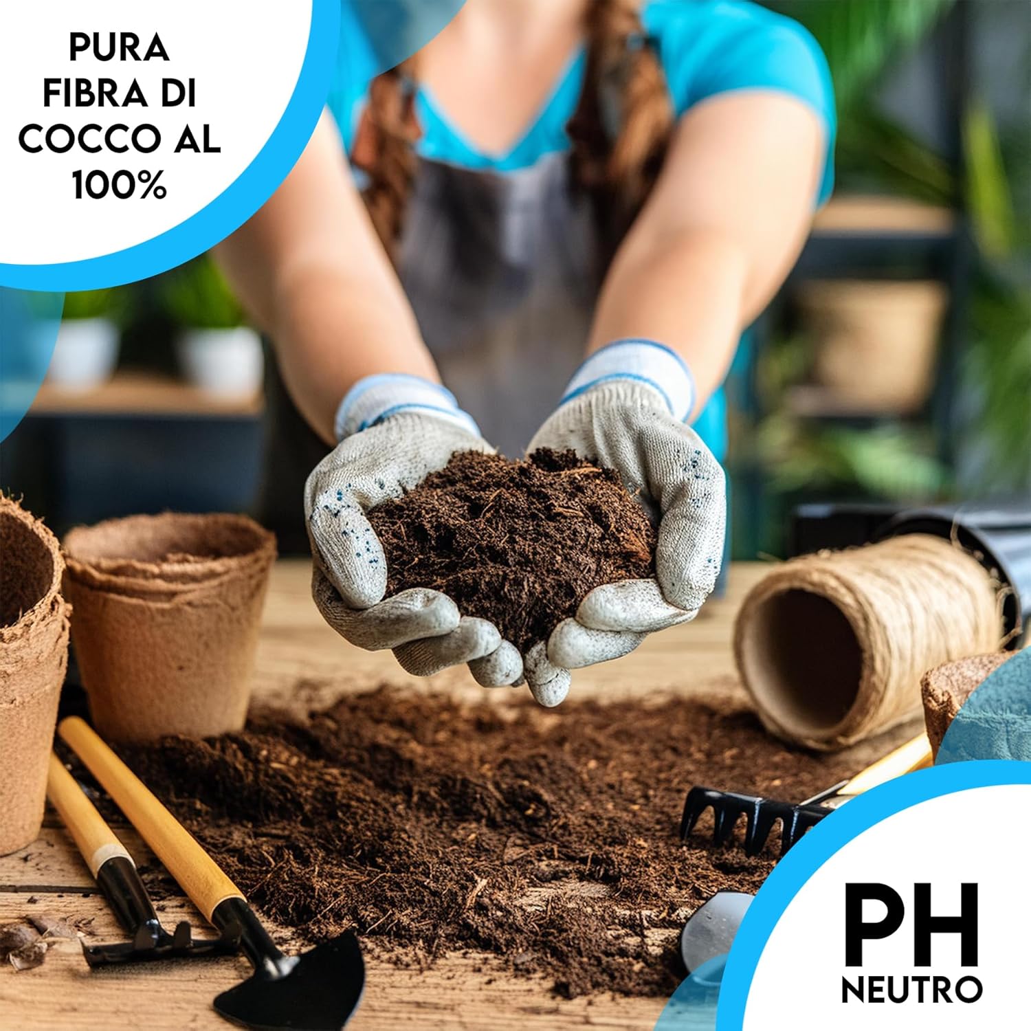 Thumbnail 2 de ZOMA Fibra di cocco per piante di qualità superiore – Terriccio universale 13 Kg per coltivazione idroponica