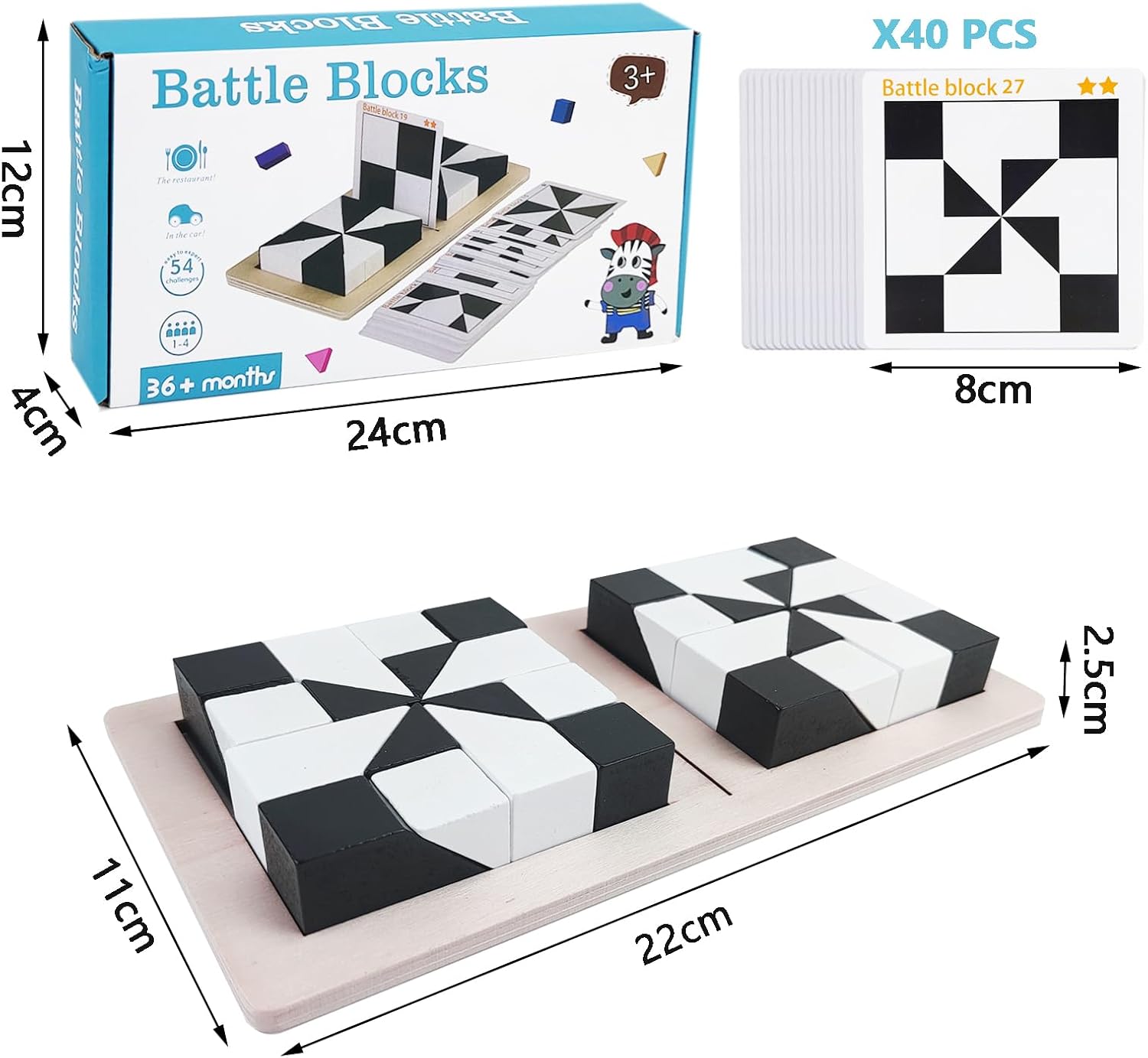 Detalle de Blocchi di costruzione Montessori in legno: puzzle geometrico 3D per bambini, stimolo logico e coordinazione
