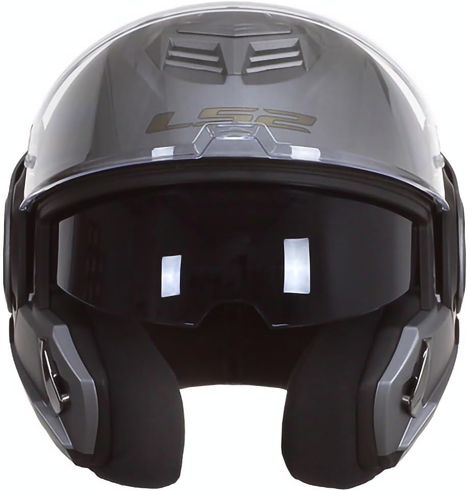 Detalle de LS2 ADVANT SOLID Matt Titanium – Casco modulare ECE 22.06 (M)