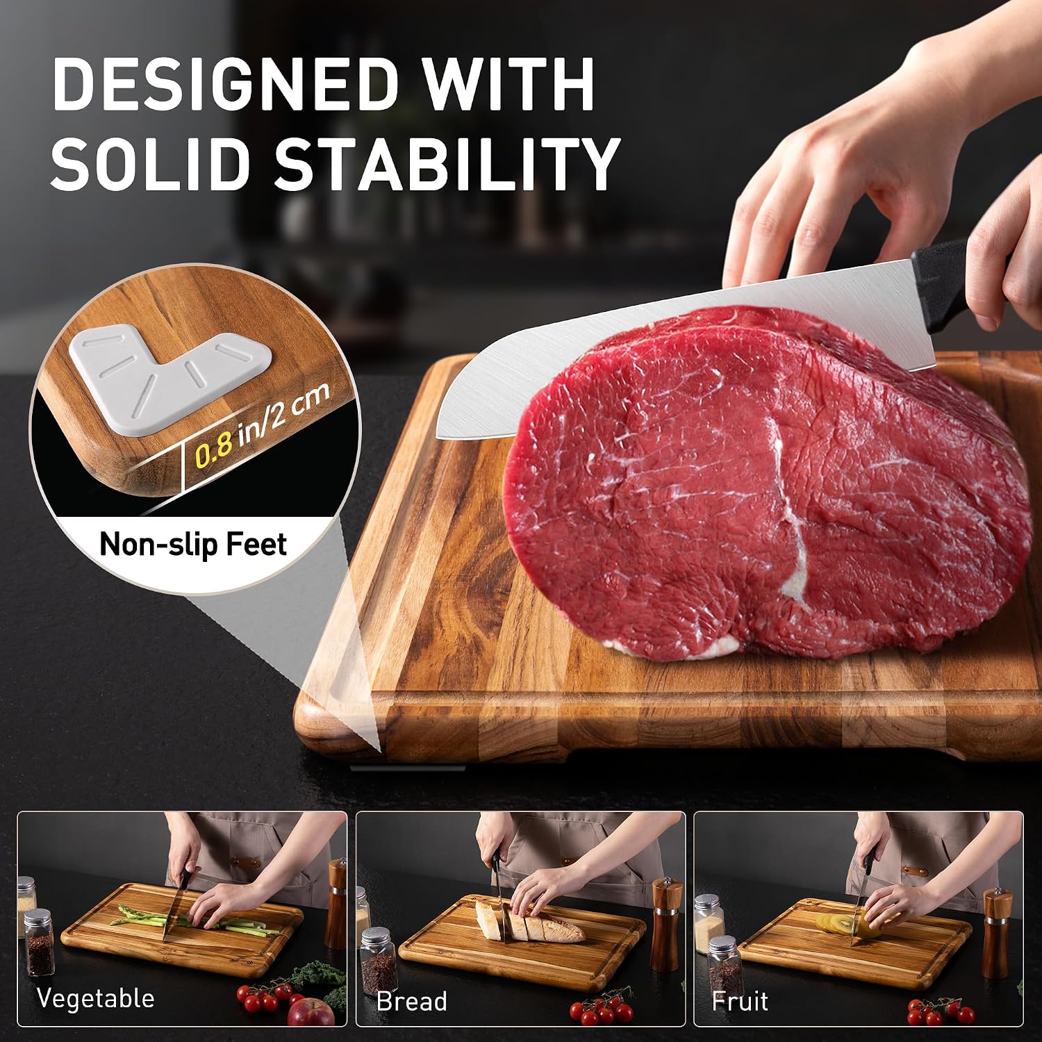 Thumbnail 5 de Teak Cutting Board Set 13-inch