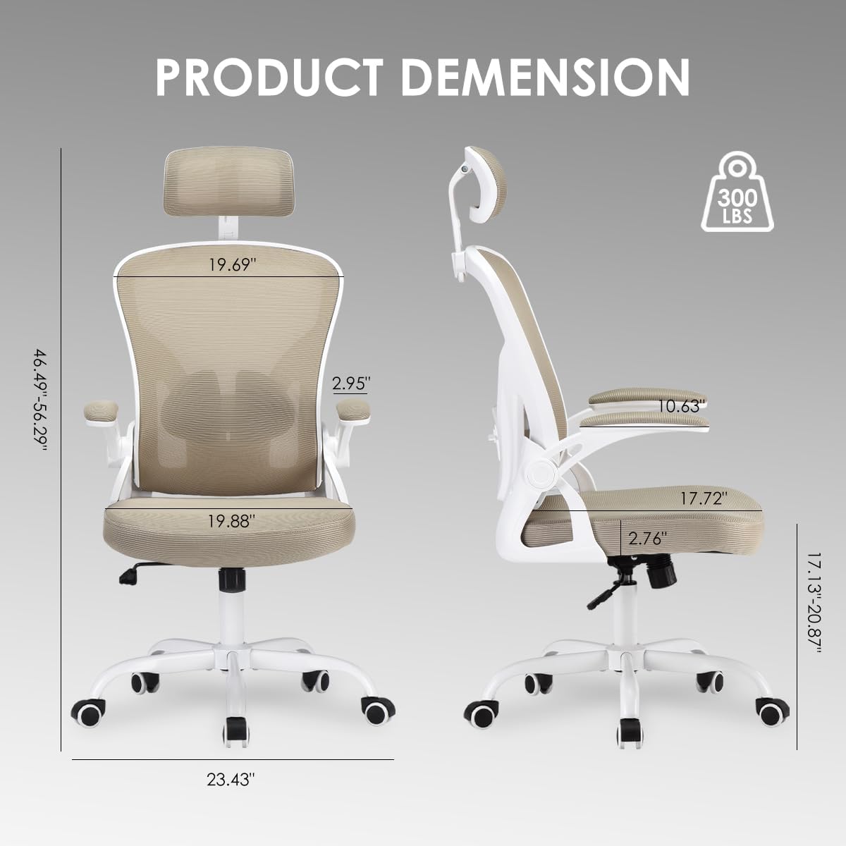 Detalle de Farini Ergonomischer Stuhl Khaki