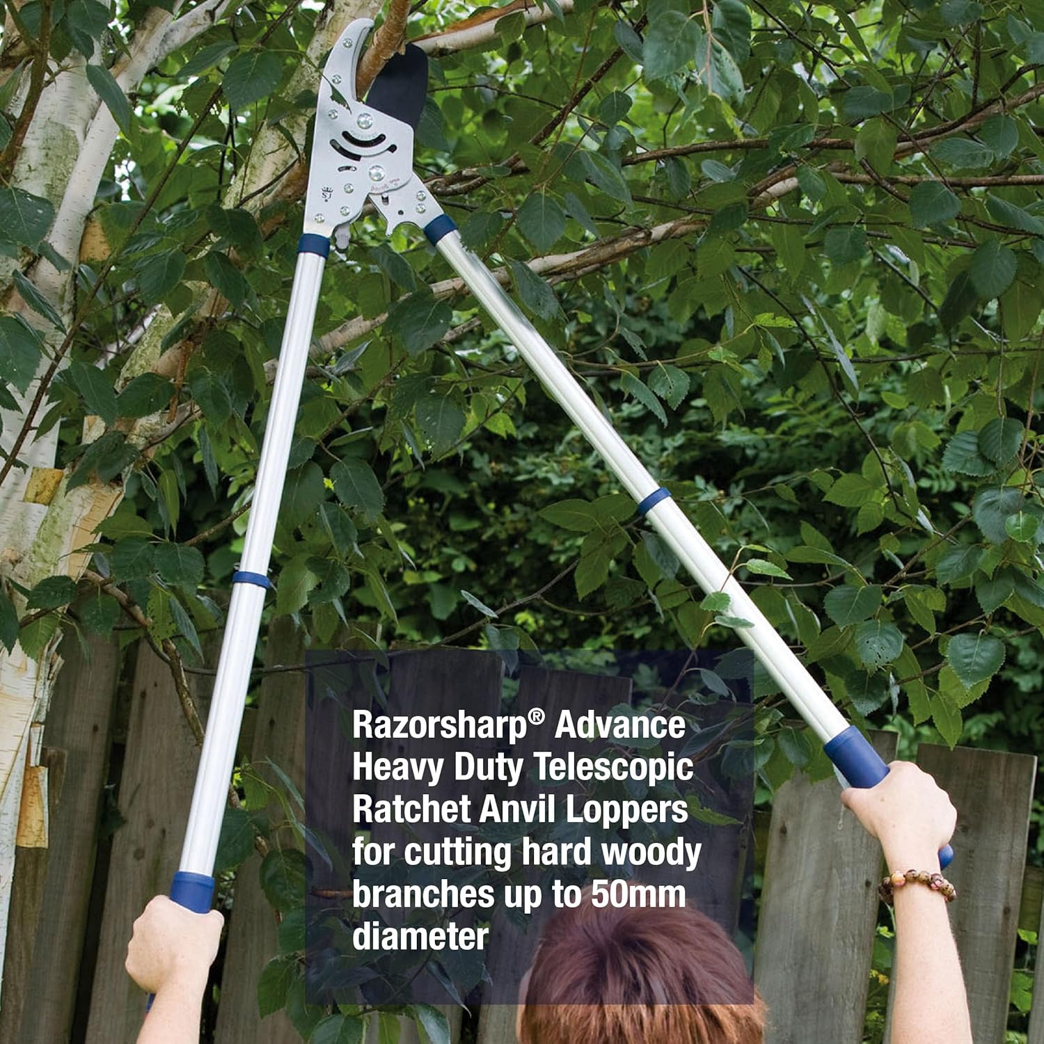 Thumbnail 2 de Spear & Jackson 8290RS Razorsharp Advance Heavy Duty Telescopic Ratchet Anvil Lopper