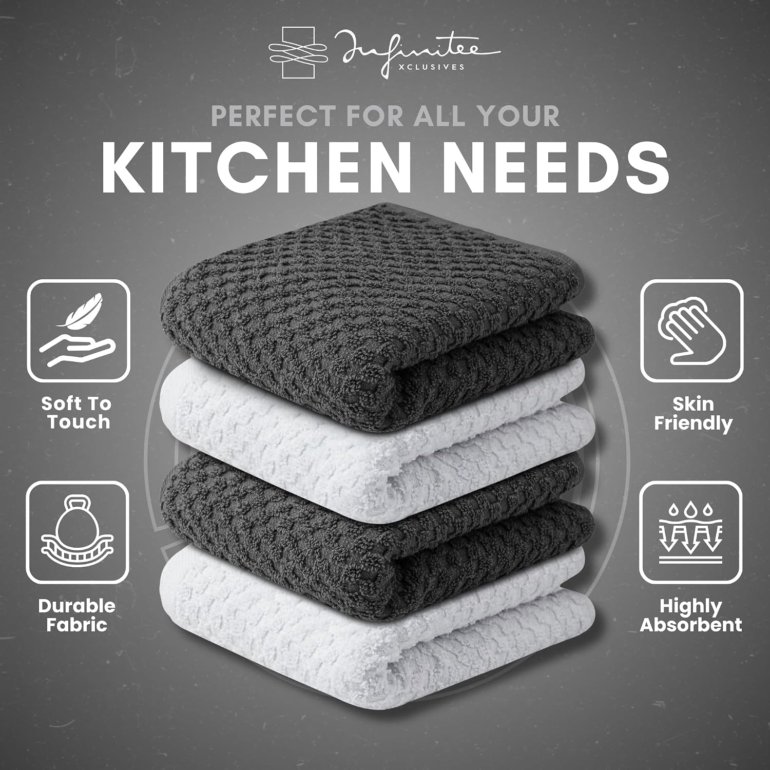Thumbnail 4 de Infinitee Xclusives Dish Towels, 4-Pack