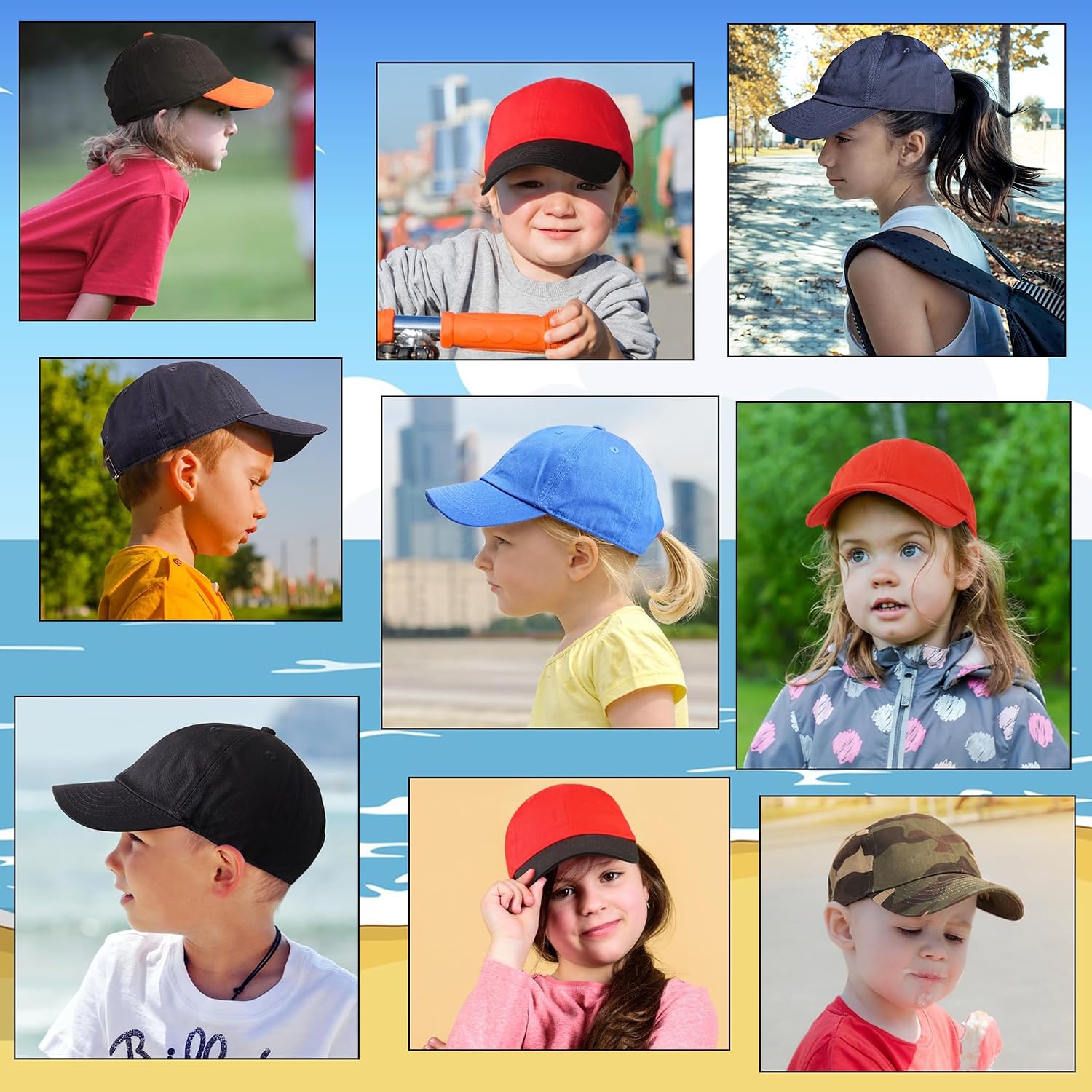 Thumbnail 5 de GADIEMKENSD Kids Plain Baseball Cap UPF 50+