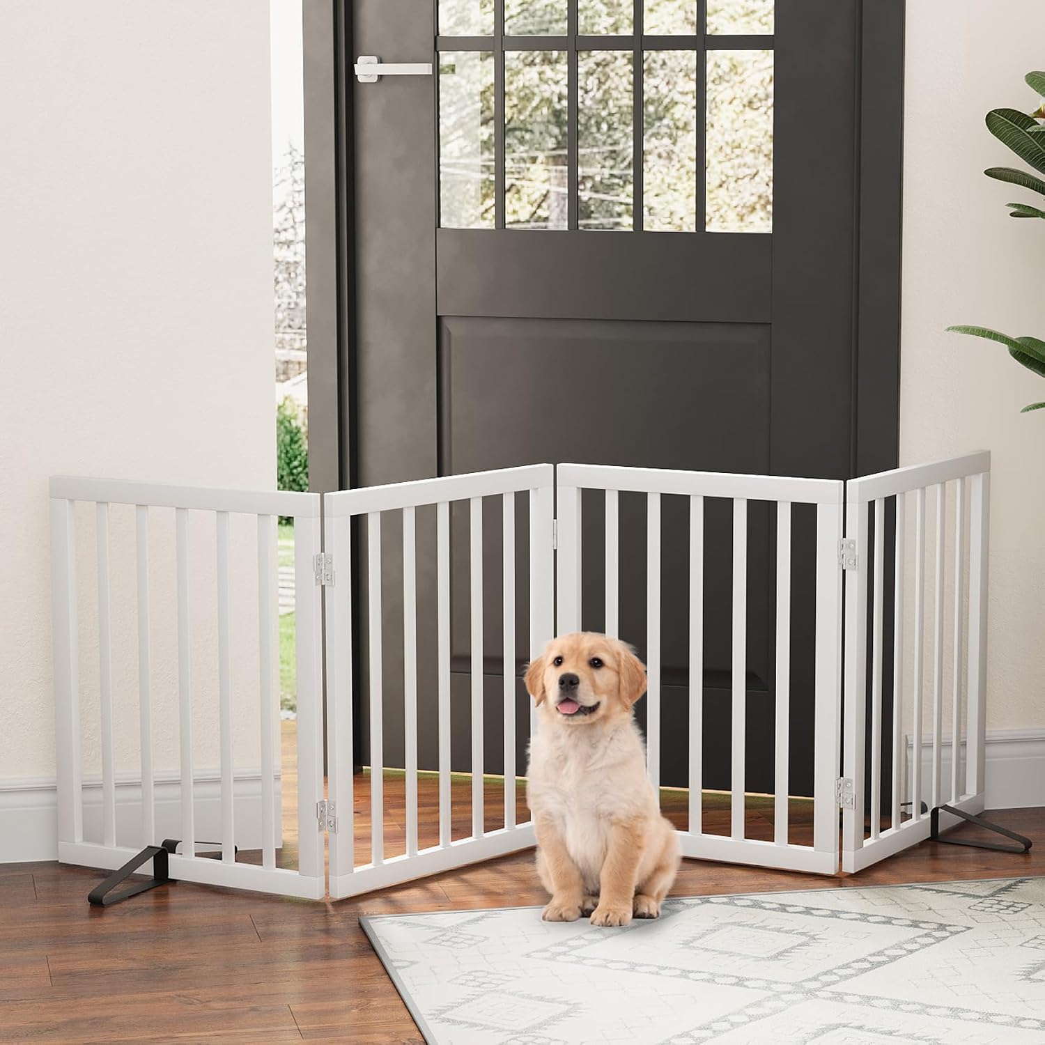 Detalle de Dog Gates for Doorways, Foldable 4 Panel