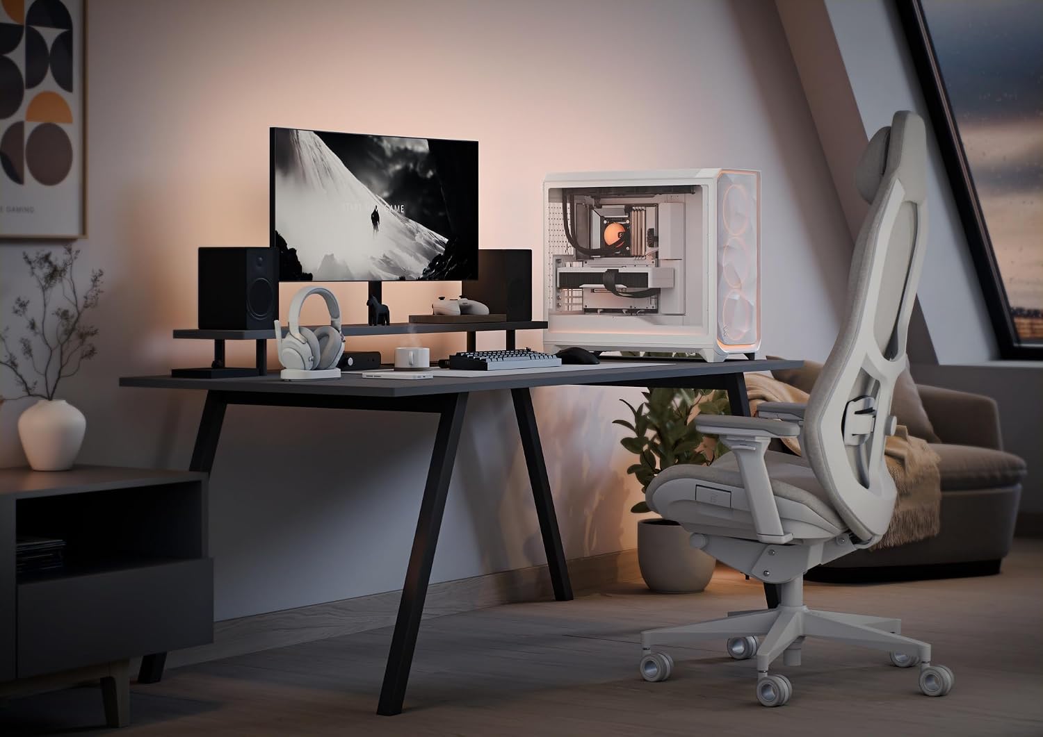 Thumbnail 6 de Fractal Design Meshify 3 XL Ambience Pro RGB White TG Clear Tint FD-C-MES3X-05 フルタワーPCケース
