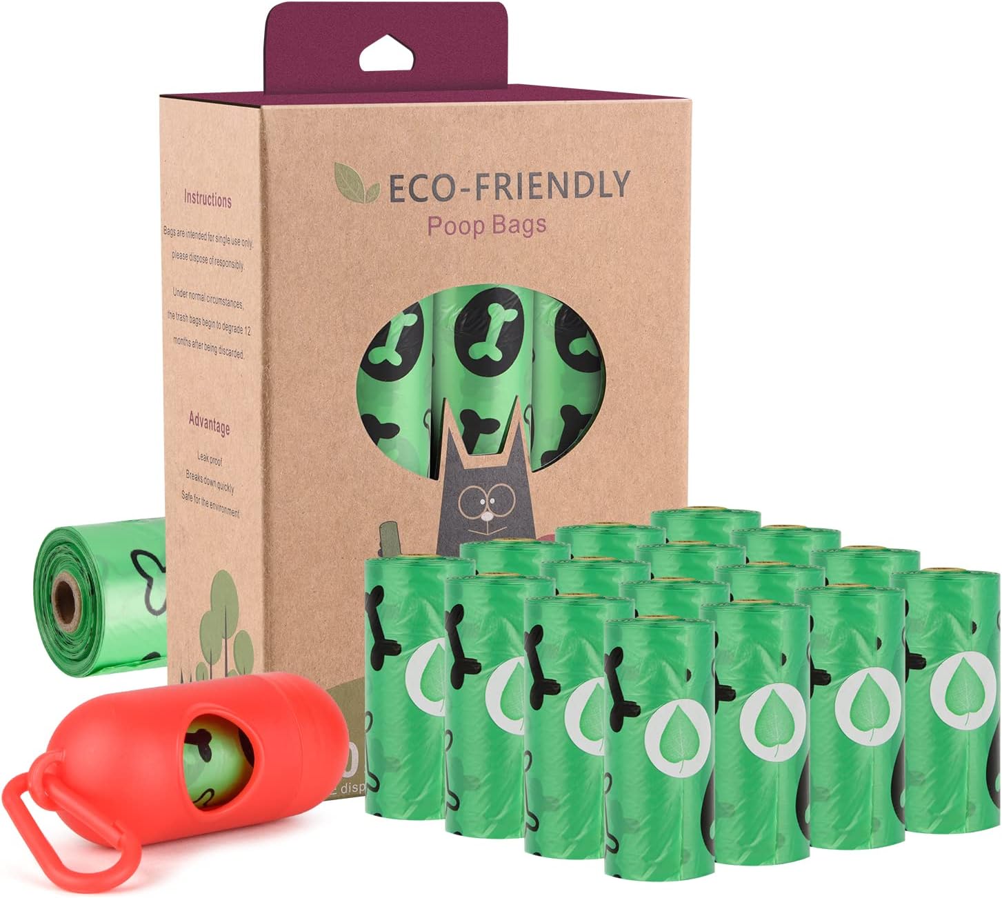 Detalle de Dog poo bags 240, 100% leak proof