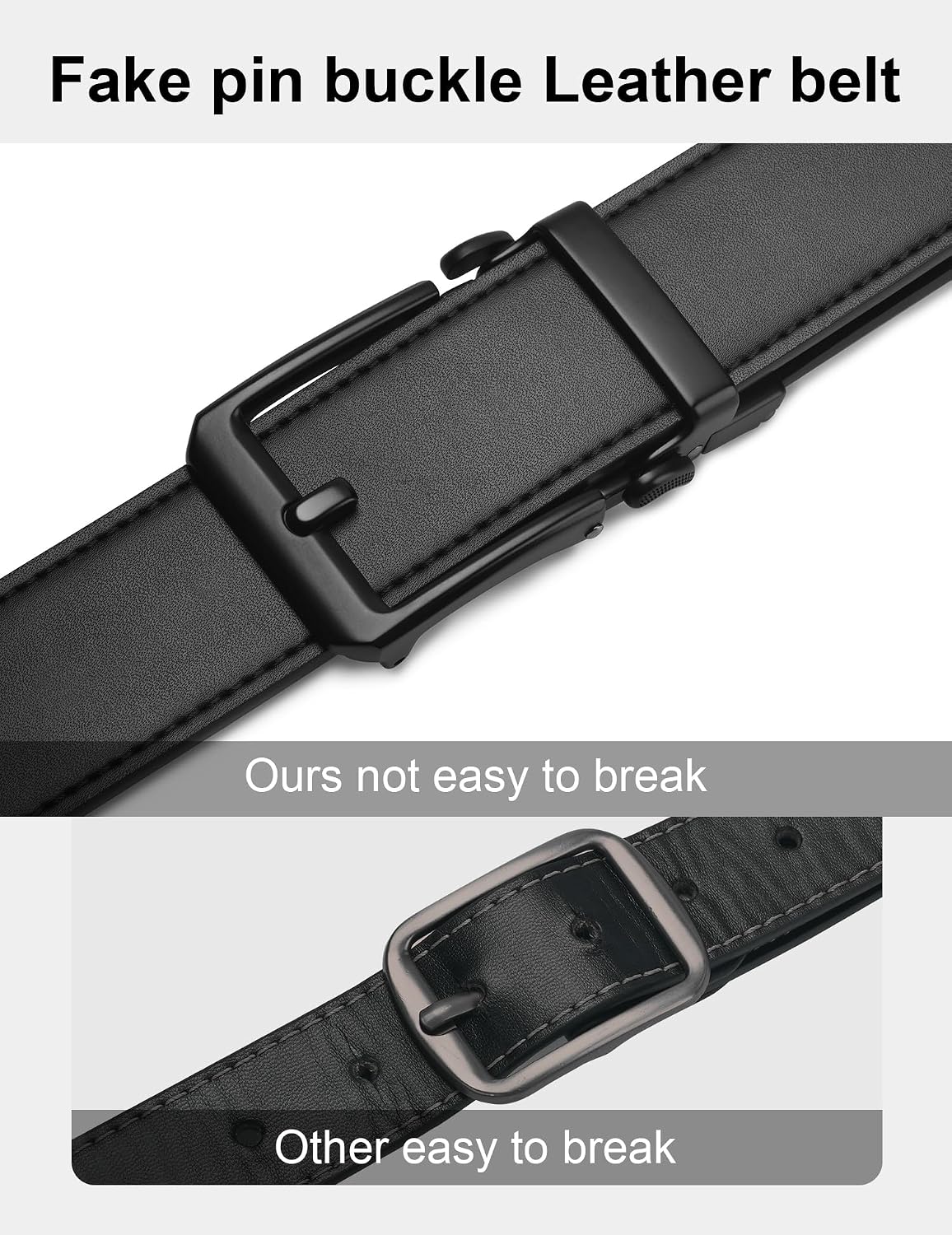 Thumbnail 6 de JUKMO 1.5" (38 mm) Leder-Ratschengürtel für Männer in Geschenkbox