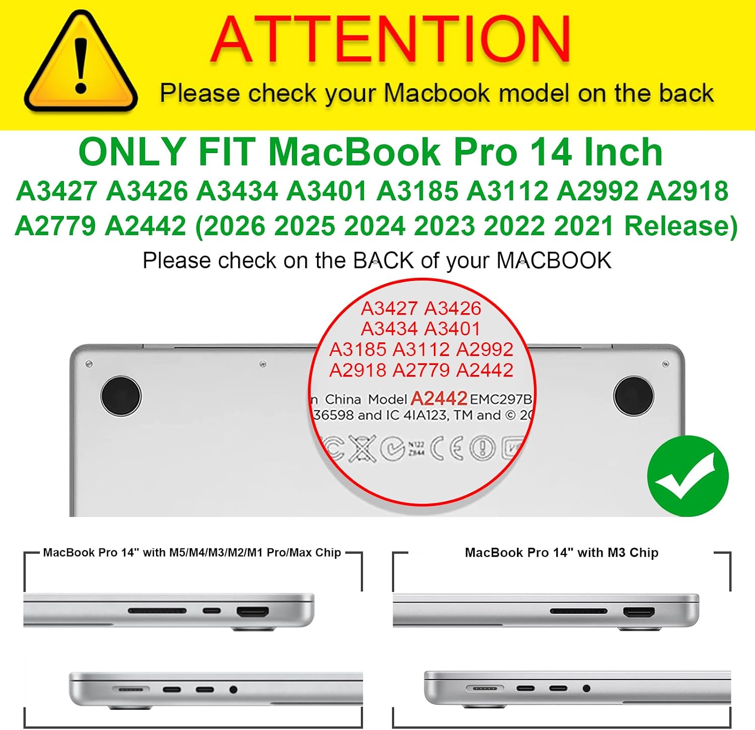 Detalle de Fintie Schutzhülle für MacBook Pro 14 Zoll (M5–M1 Pro/Max, 2026–2021) – Schwarz matt