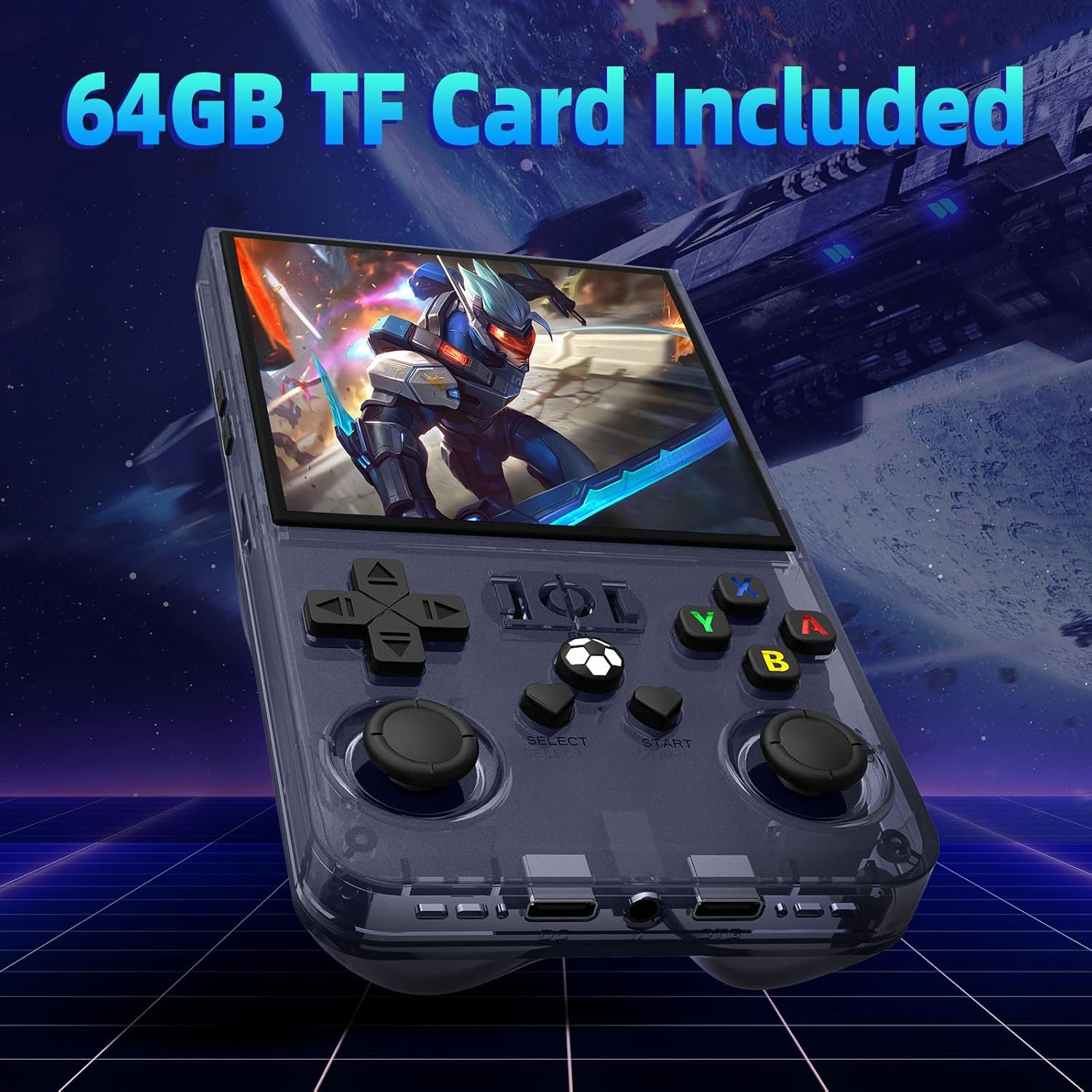 Thumbnail 2 de R36MAX Retro Handheld Game Console — 4.0-Inch IPS Display, 64GB, Open Source Linux, 30+ Emulators, 6-Hour Battery
