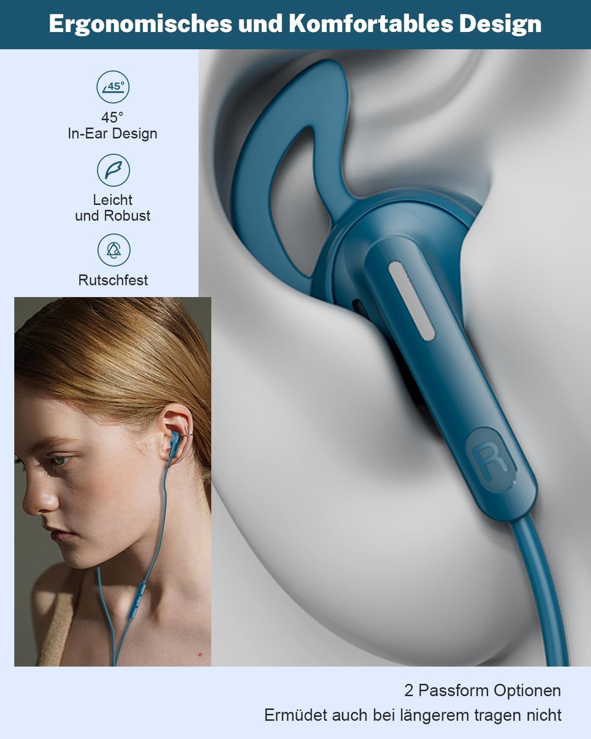 Thumbnail 3 de USB‑C In‑Ear Kopfhörer mit Mikrofon und Kabel für Samsung Galaxy, iPhone & mehr (USBC Headset)