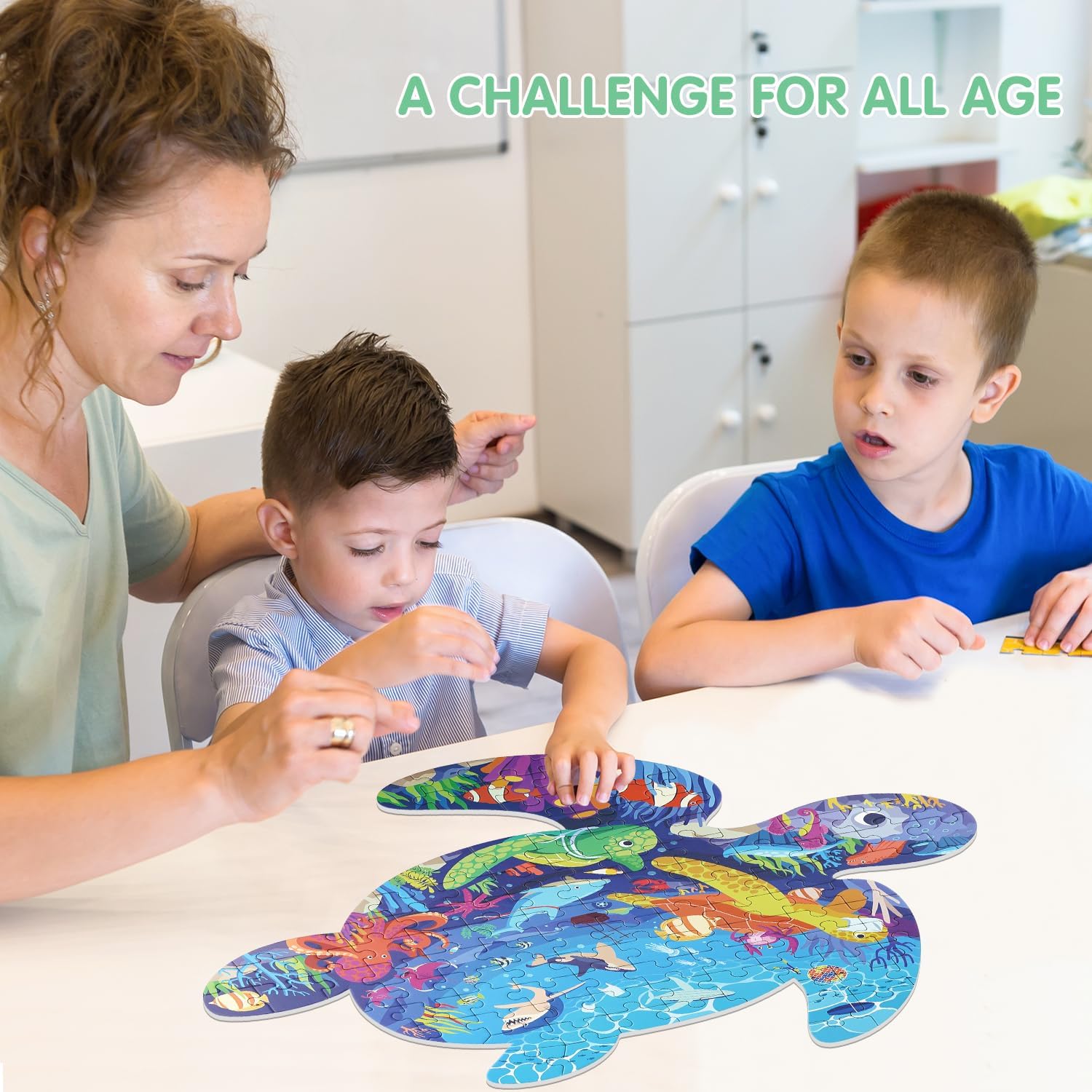 Thumbnail 6 de Sea Turtle Jigsaw Puzzle for Kids – 108 Large Pieces for Ages 4–10