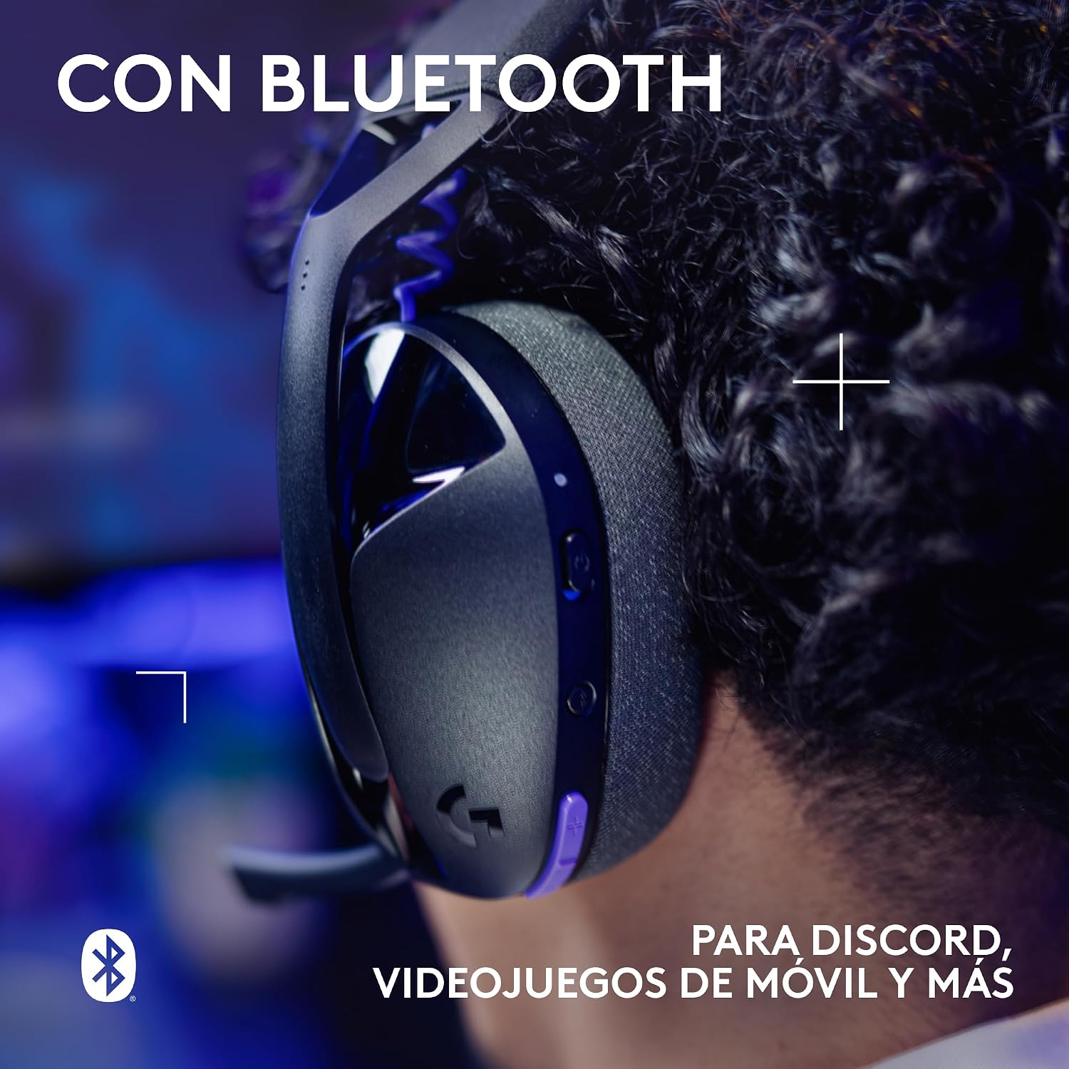 Detalle de Logitech G G321 Lightspeed: Auriculares inalámbricos para gaming con micrófono abatible