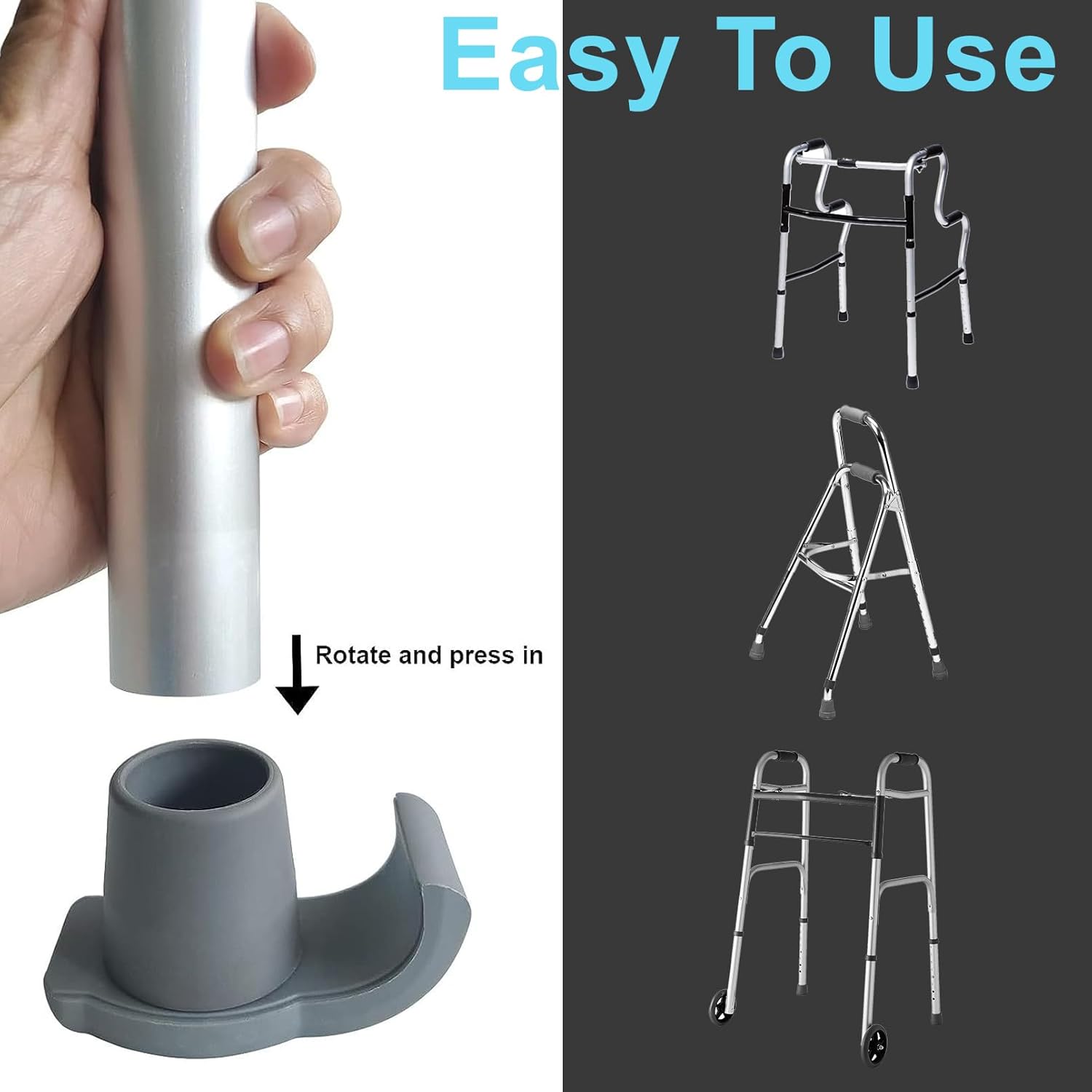 Detalle de Dotday 4 Pack Walker Skis Glides for Folding Walkers