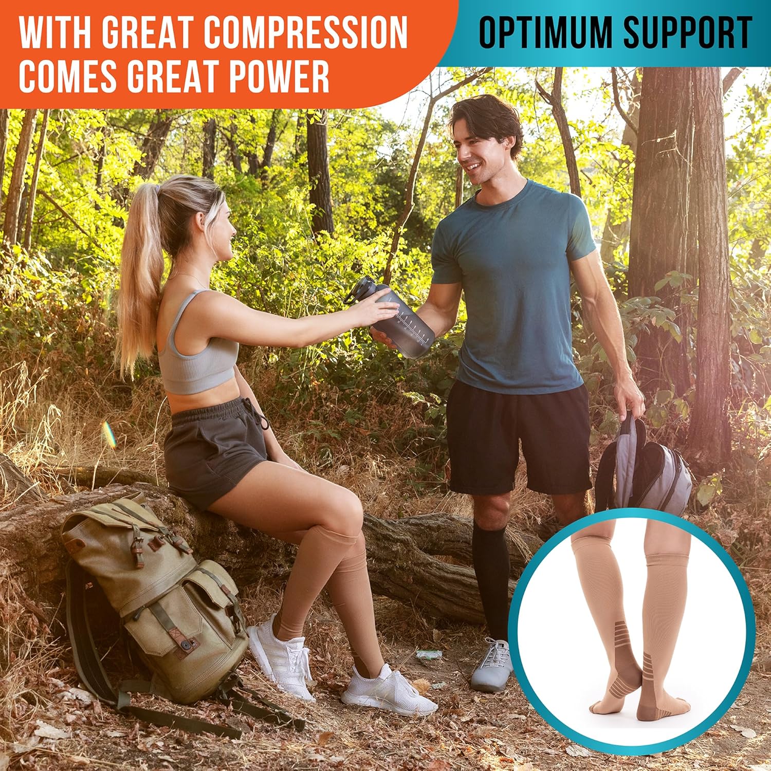Thumbnail 3 de Compression Socks for Women & Men 20-30 mmHg for Circulation Support