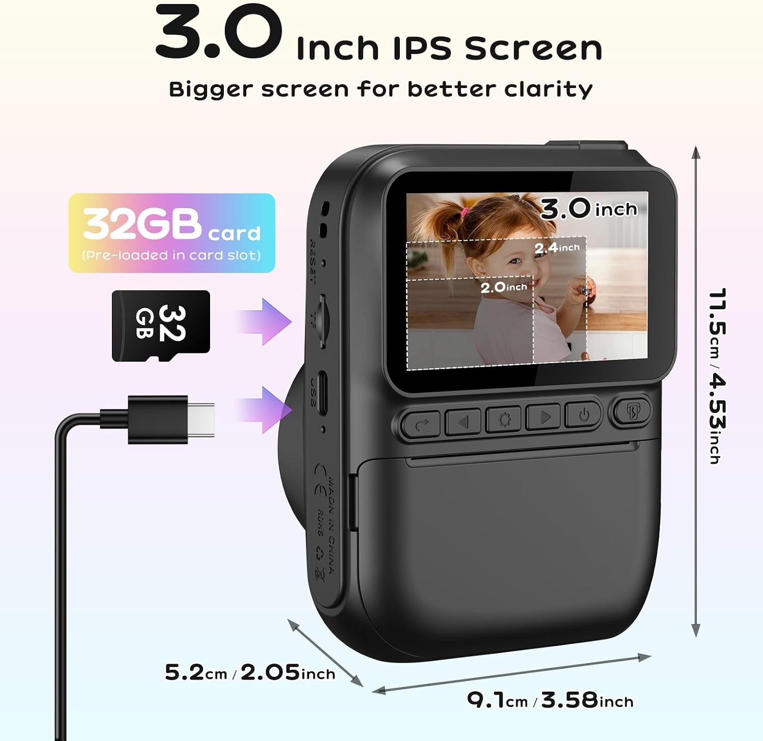 Detalle de Kids Camera Instant Print 3.0" 32GB