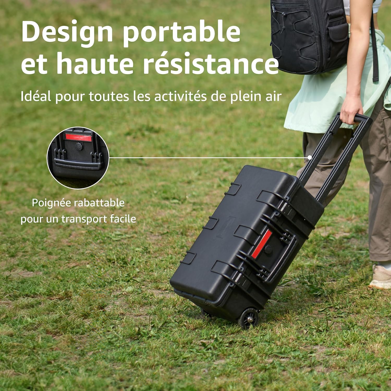 Thumbnail 6 de Amazon Basics grand étui rigide de protection étanche pour caméra, drone et objectifs (mousse découpable) noir