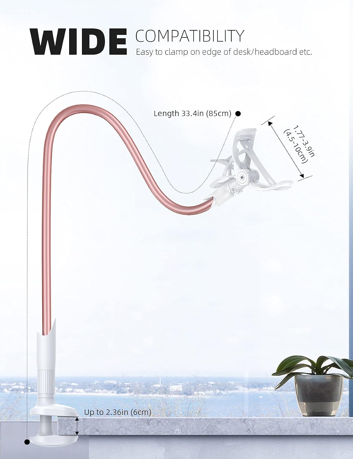 Thumbnail 4 de Lamicall Gooseneck Phone Holder, 33.4-Inch Arm