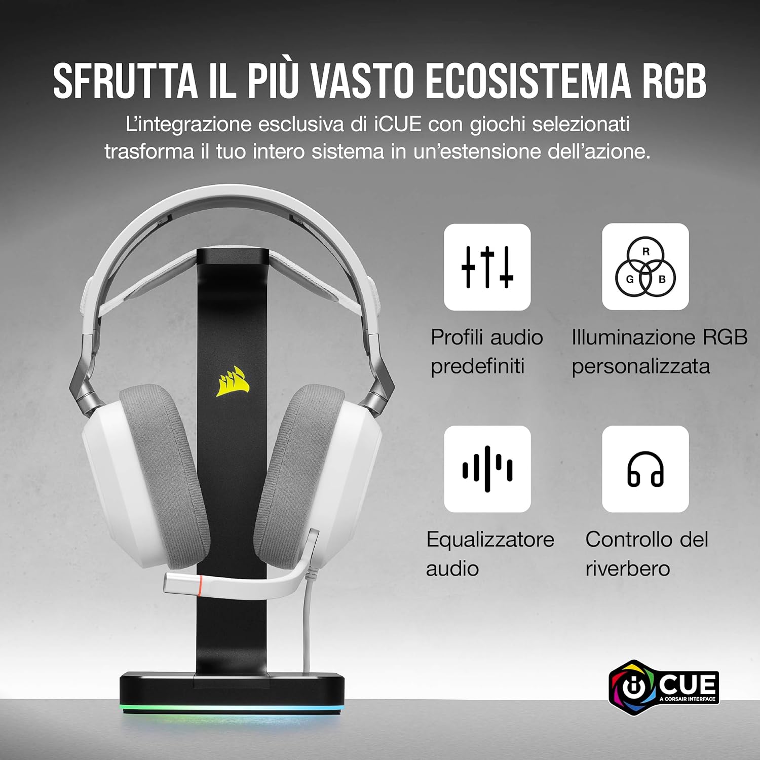 Thumbnail 5 de Corsair HS80 cuffia gaming 50 mm