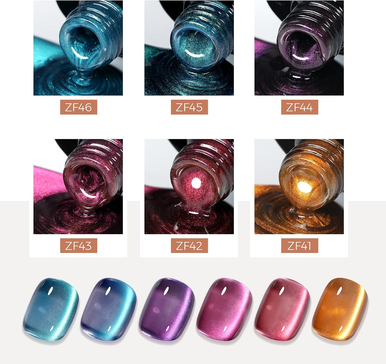 Detalle 2 de TOMICCA Gel UV occhi di gatto 6 colori