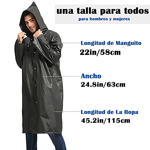 Thumbnail 2 de Opret chubasquero impermeable unisex con capucha y mangas (2 piezas)