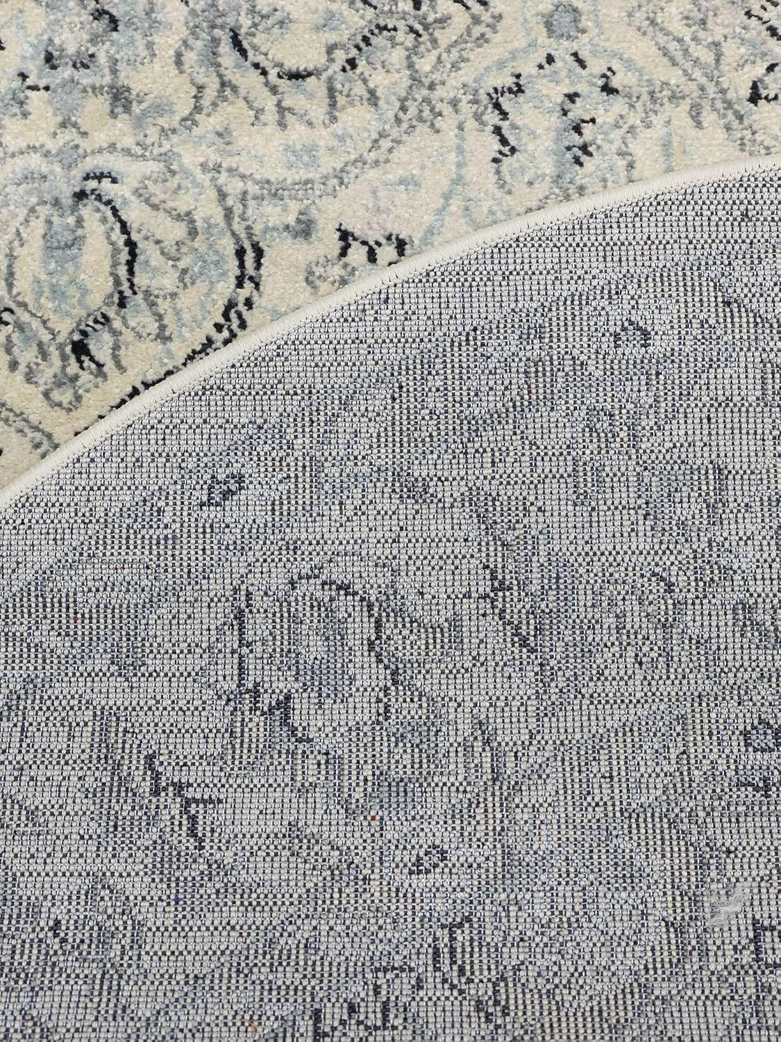 Detalle 2 de RugVista Ziegler Greenville rond tapijt Ø 150 cm, crèmewit, beige en lichtblauw
