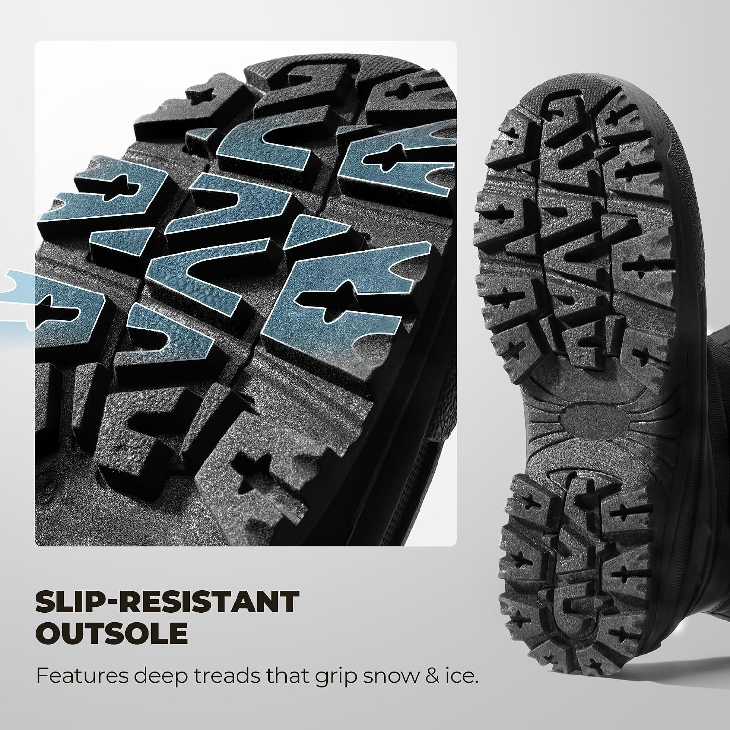 Detalle 2 de NORTIV 8 QUEBEC-M Mountaineer-1m Men's Insulated Winter Snow Boots
