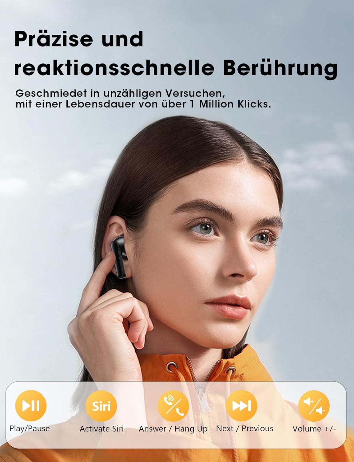 Thumbnail 6 de ZZU Bluetooth Kopfhörer T18: Kabellose In-Ear mit 4 ENC Mikrofonen, 52 Std. Gesamtspielzeit und IPX7
