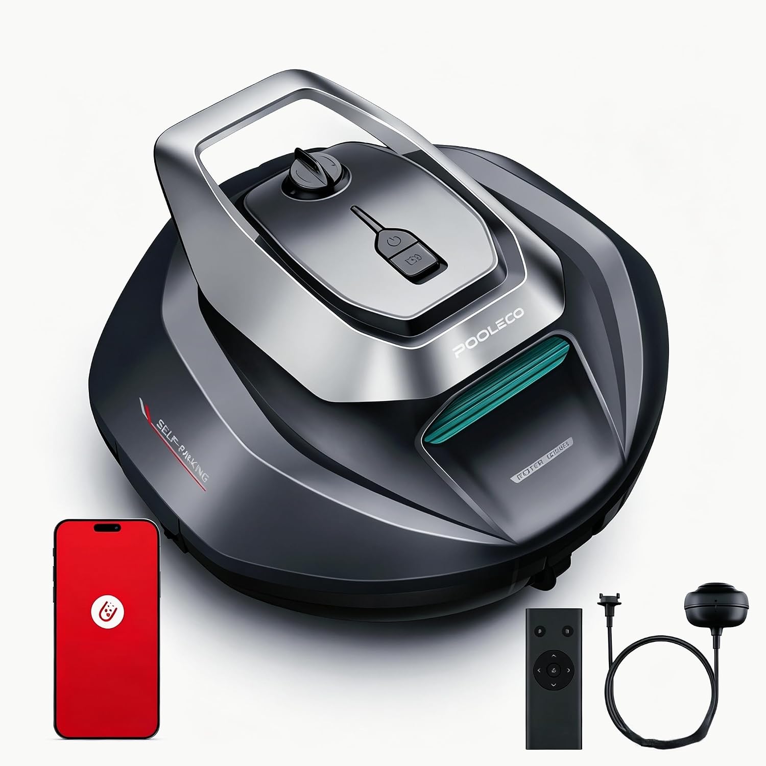 Detalle de Pooleco 10s Poolroboter (2026 Upgrade) – kabellose Reinigung mit 3 Motoren