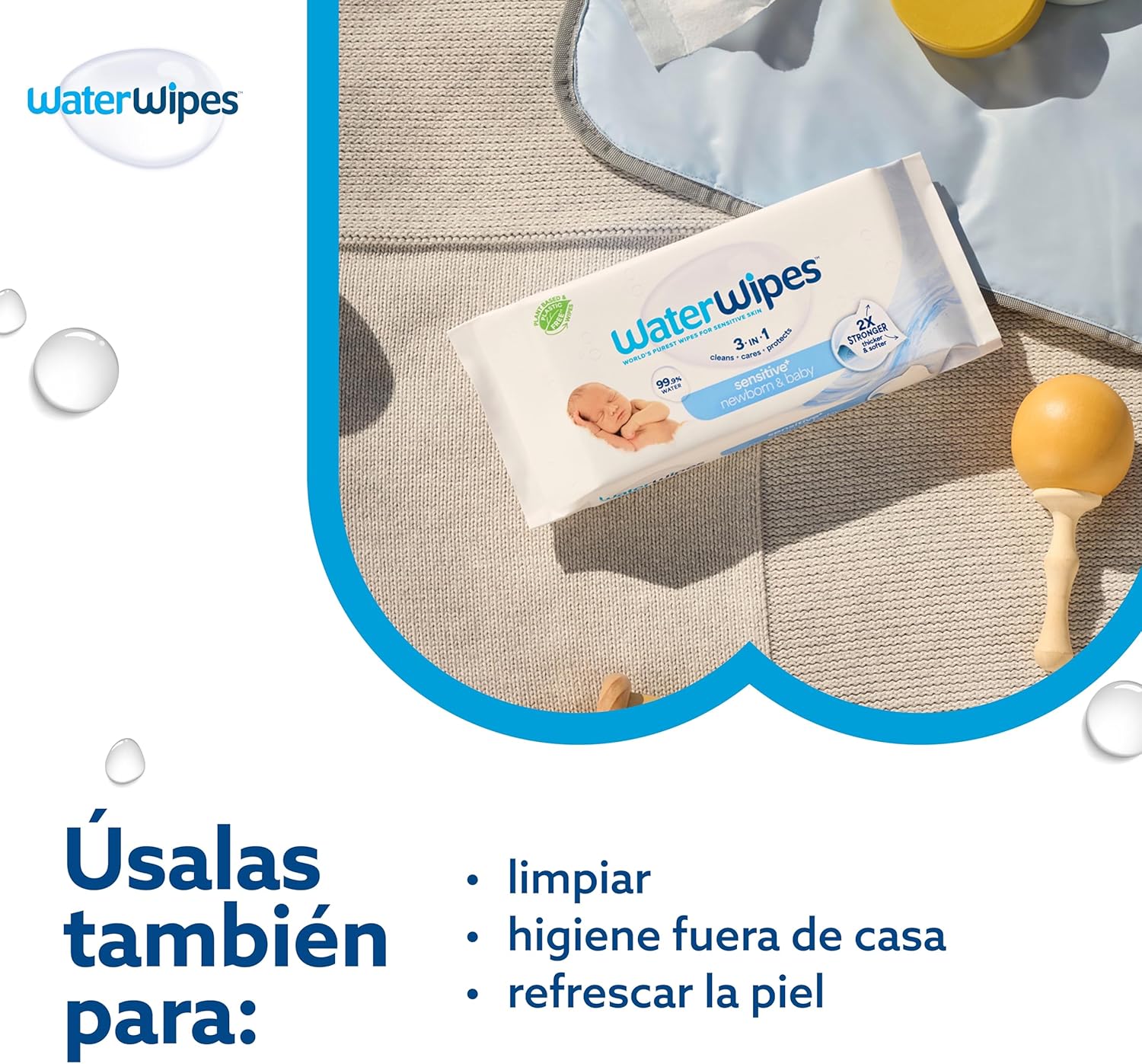 Thumbnail 5 de WaterWipes Sensitive+ Toallitas Recién Nacidos
