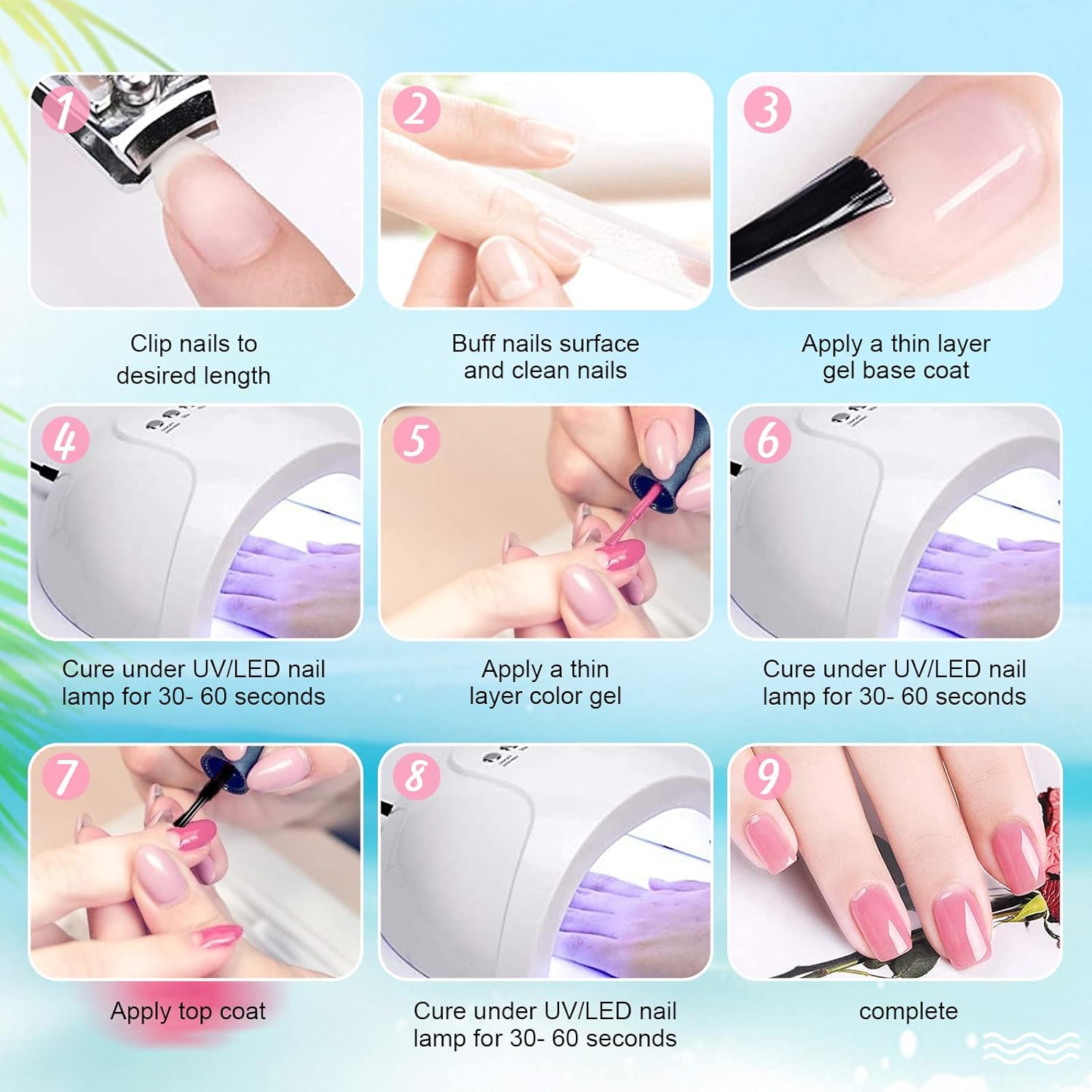 Thumbnail 6 de INPING UV Nagellack – 10 Macaron Pastellfarben Gel-Nagellack-Set für DIY Maniküre