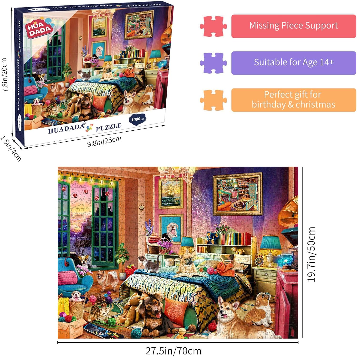Thumbnail 2 de 1000 Pieces Jigsaw Puzzles for Adults