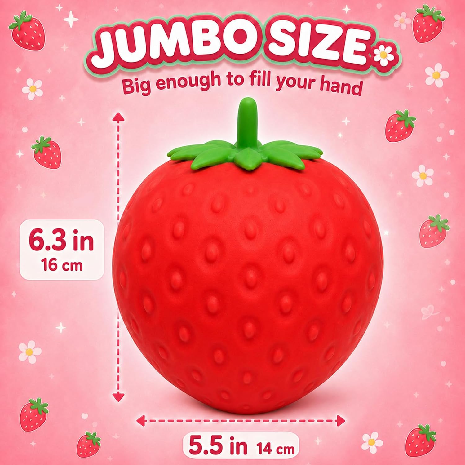 Thumbnail 1 de TNOIE Strawberry-AA 6.3-Inch Strawberry Squishy Toy, Slow-Rising Sensory Fidget