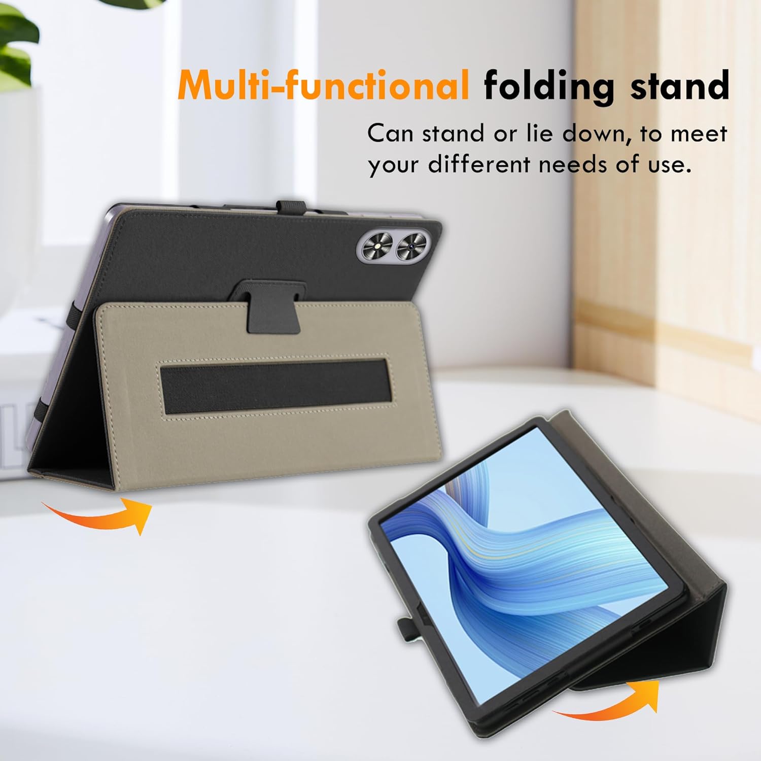 Thumbnail 5 de zZjoOoj Hülle für SVITOO P11 (11 Zoll) – dünnes PU-Case Cover mit Ständer & Handschlaufe plus 9H Schutzfolie