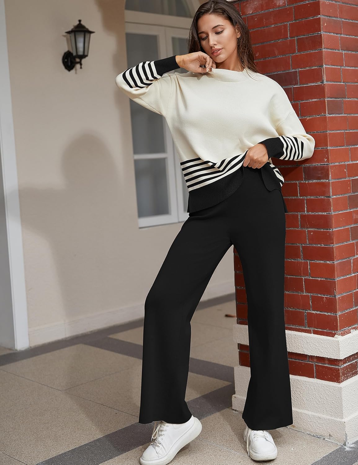 Thumbnail 6 de Tanming Women's Lounge Set 2‑Piece Knit 1 emoji