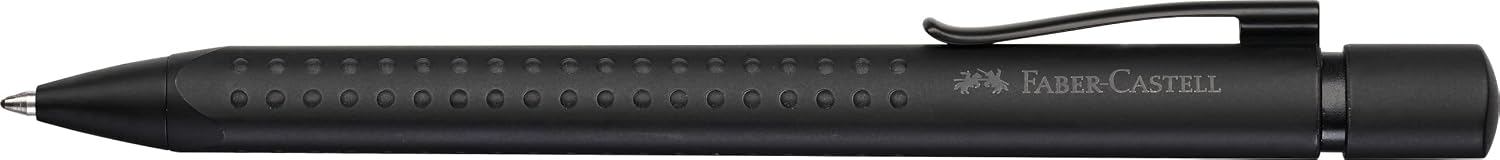 Detalle de Faber-Castell Set Stilo Sfera Grip Edition All Black: regalo elegante in astuccio metallico