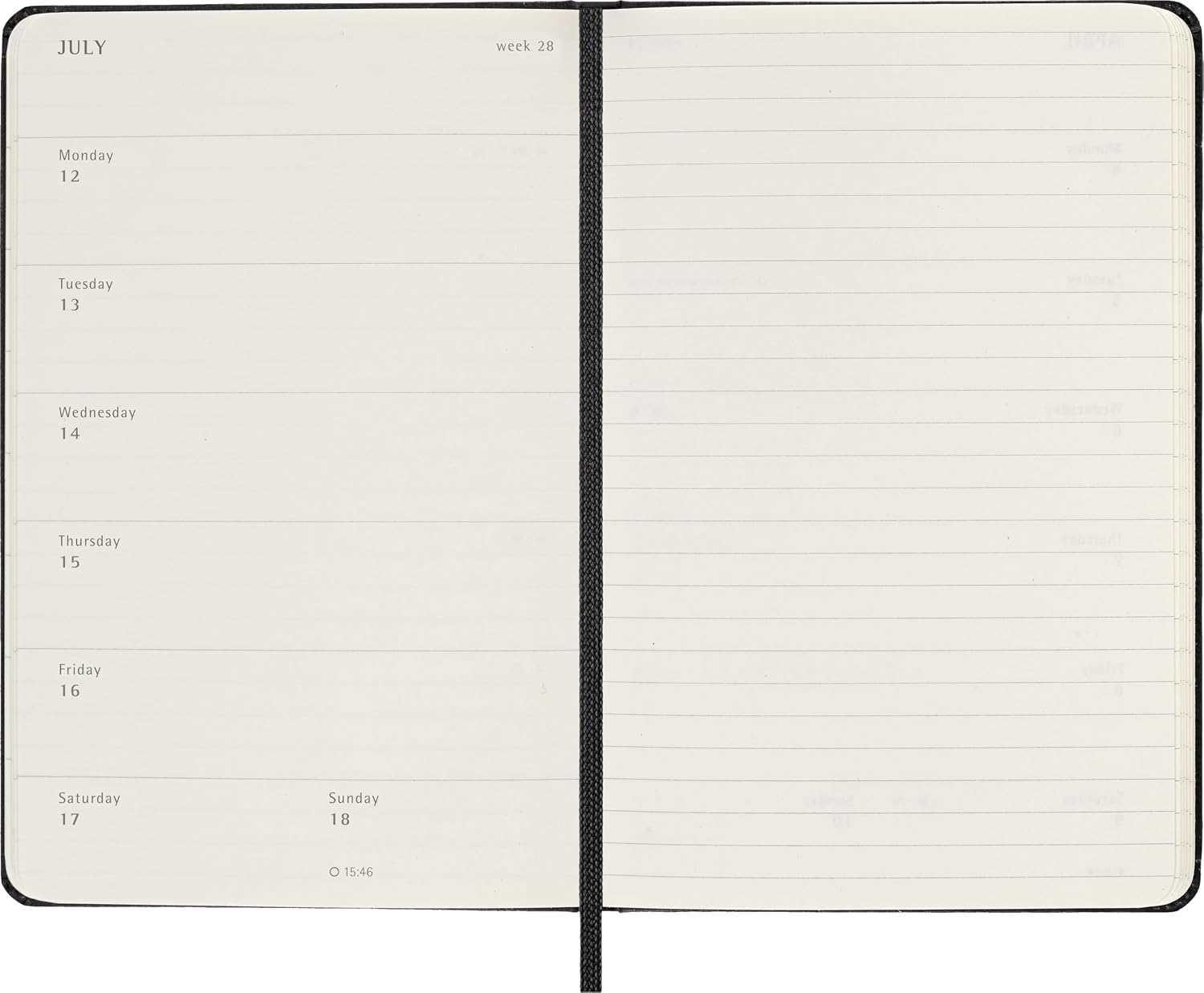 Thumbnail 3 de Moleskine Weekly Planner Pocket Size 9 x 14 cm