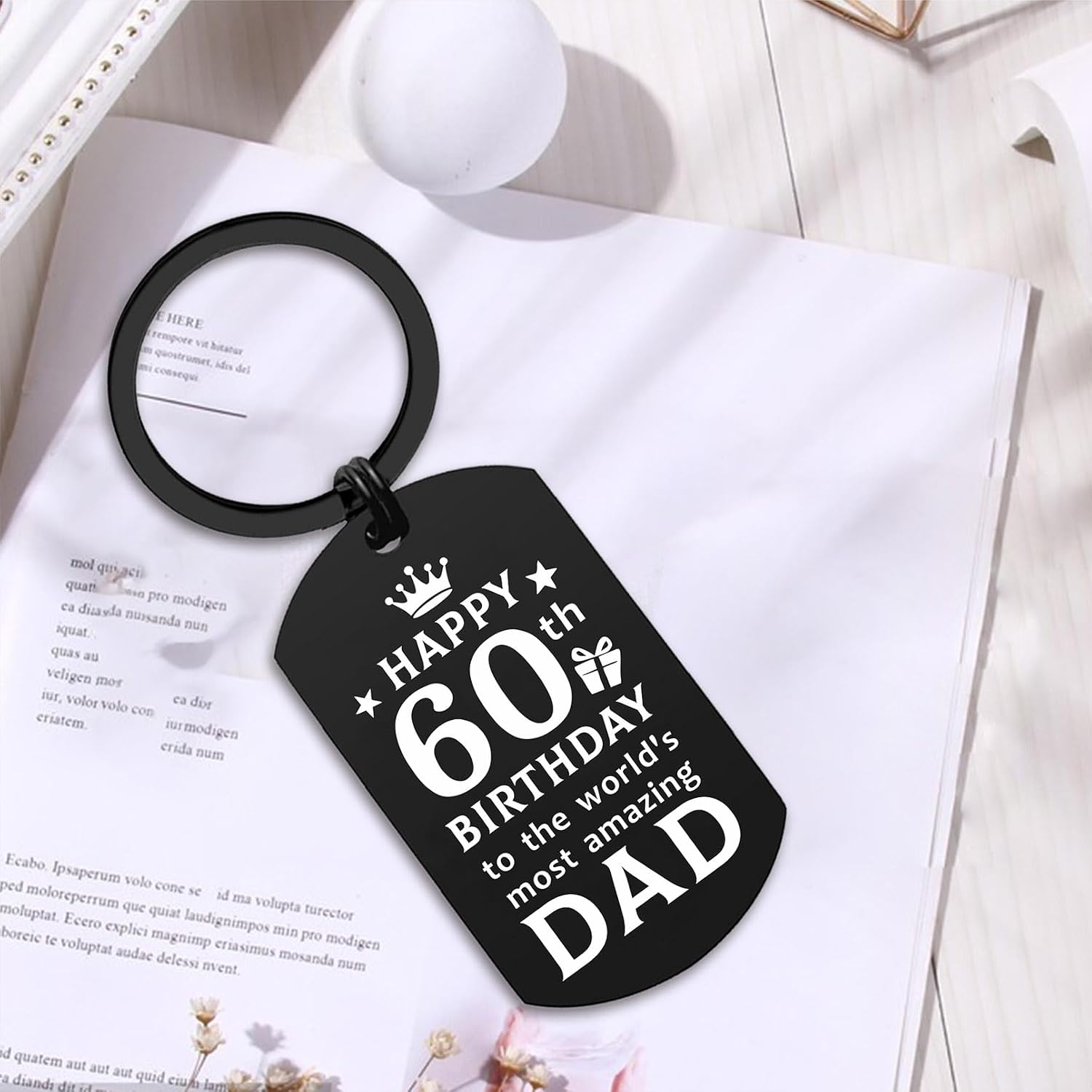 Thumbnail 4 de ENGZHI Dad 60th Birthday Keychain