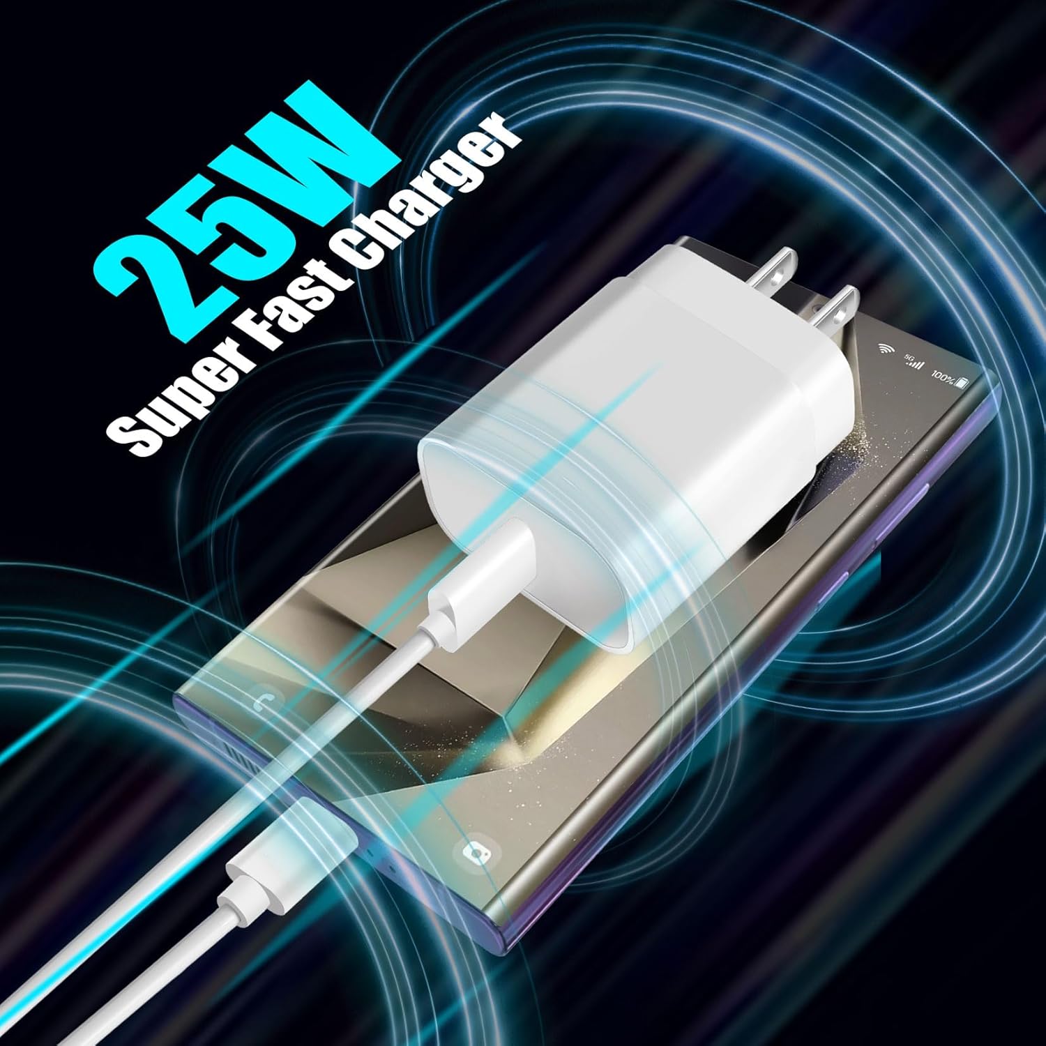 Thumbnail 1 de Samsung Fast Charger 25W 10ft USB-C cable pack