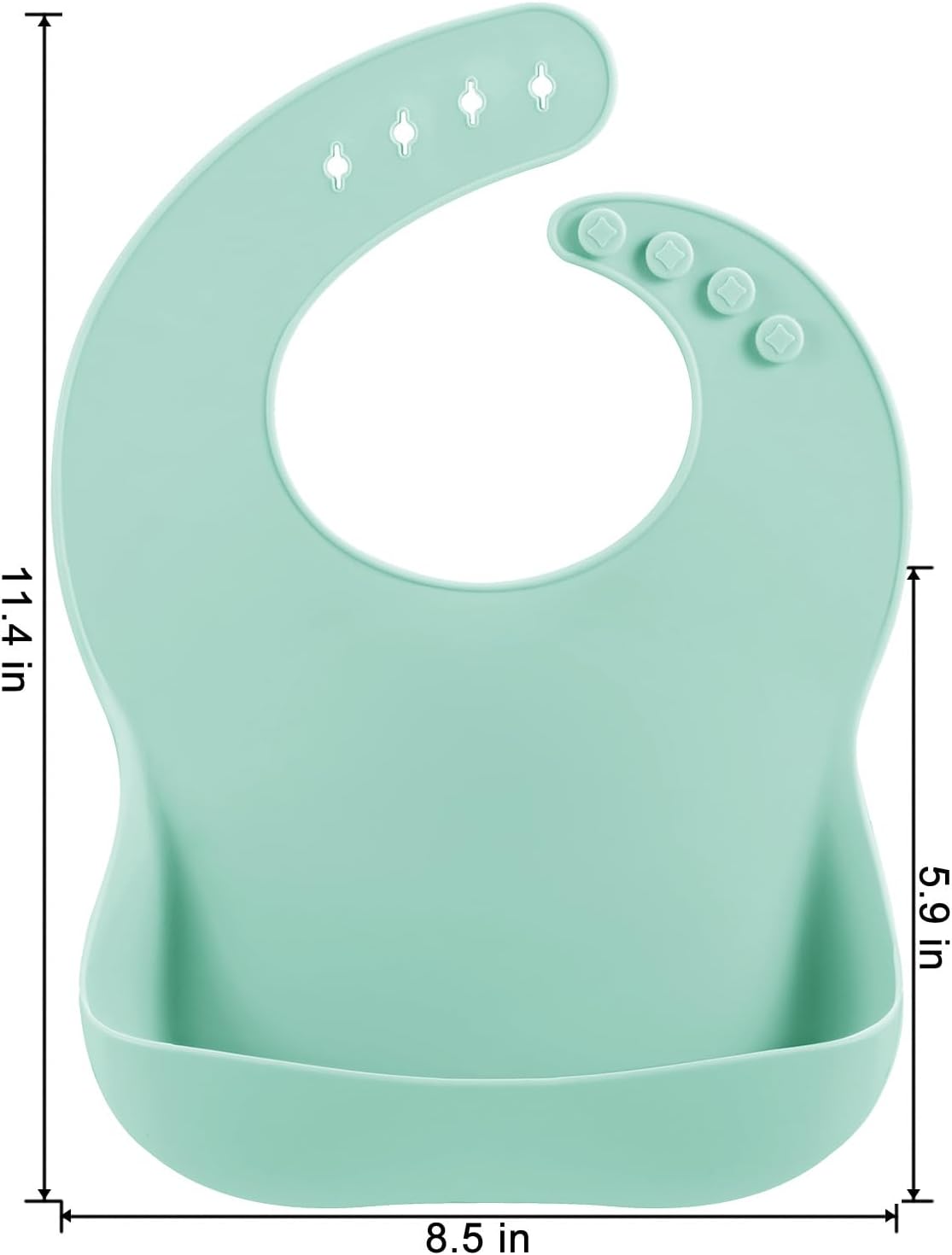 Thumbnail 1 de PandaEar 3 Pack Thick Silicone Baby Bibs for Toddlers (10–72 Months) with Food Catcher Pocket