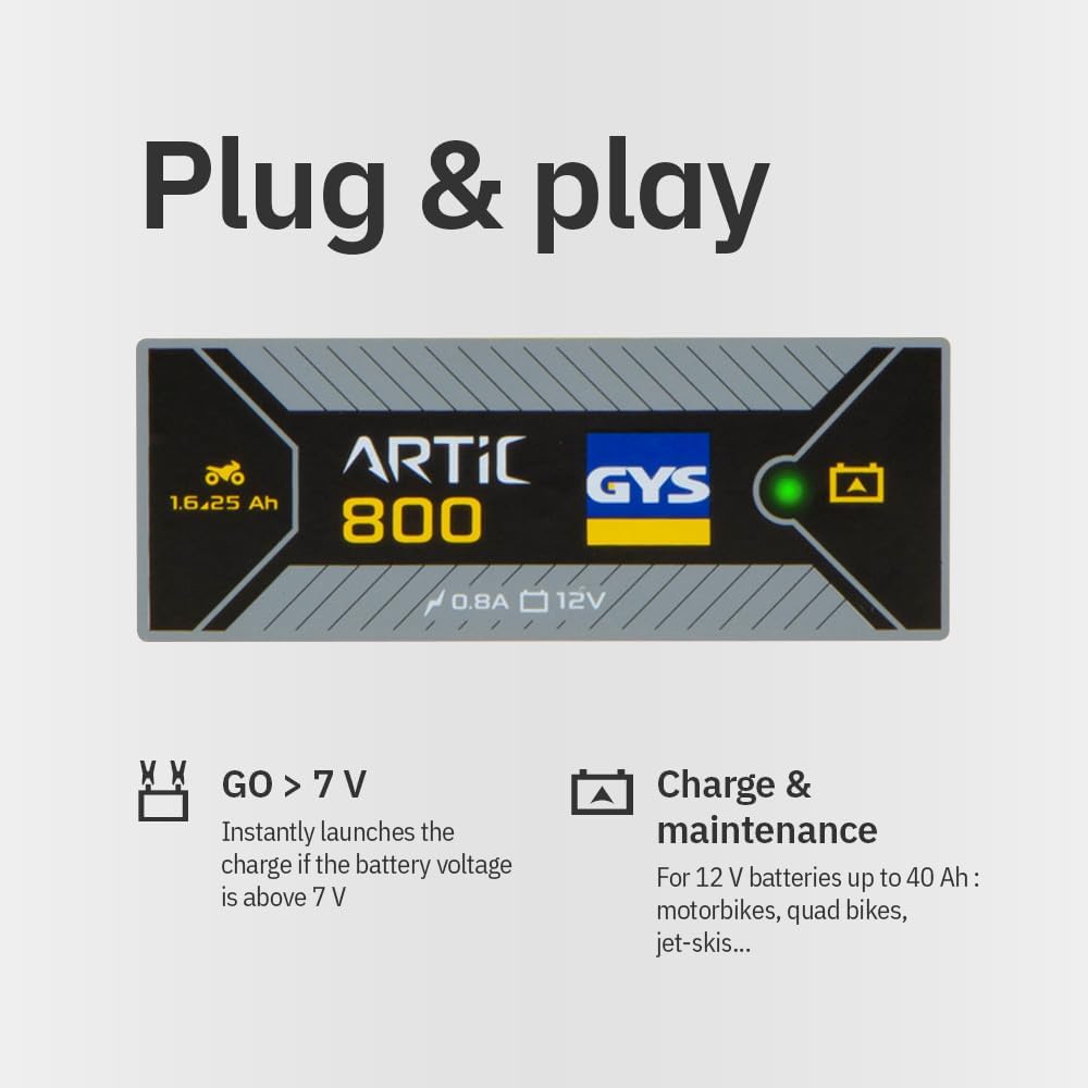 Thumbnail 3 de GYS Artic 800 – chargeur inverter pour batterie, avec pinces et cosses