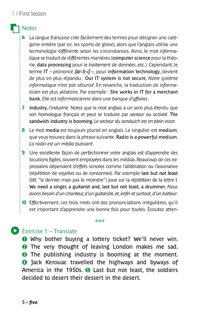 Detalle 2 de Perfectionnement Anglais – illustrerad tryckt bok för engelska språkstudier