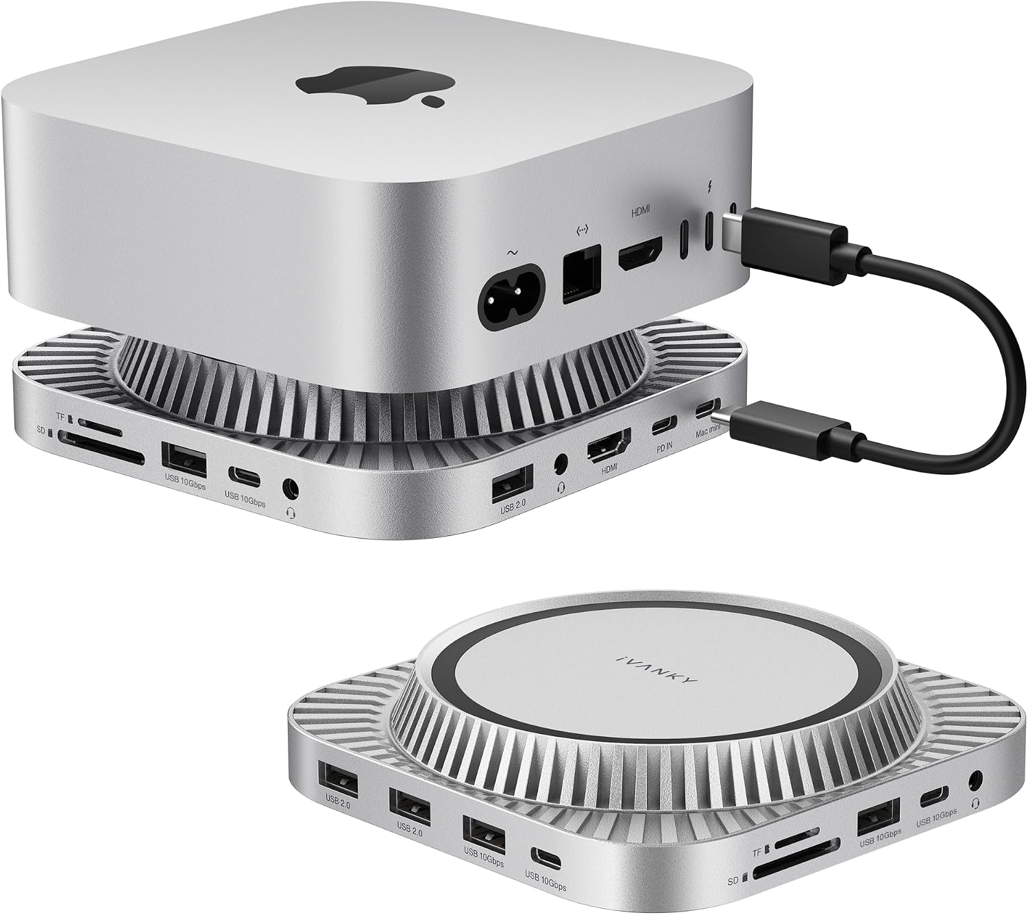 Detalle de IVANKY 13-in-1 Mac mini M4 Dock