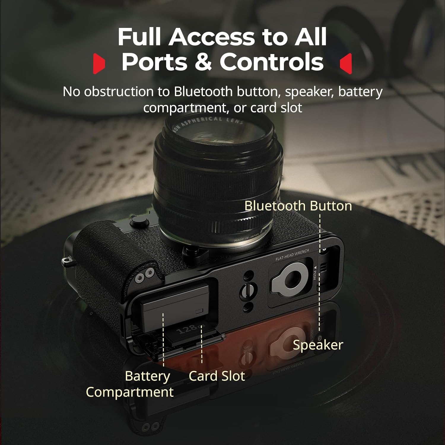 Thumbnail 4 de SmallRig Piastra di Montaggio a L con Manico in Silicone per FUJIFILM X-E5 (nero) 5448