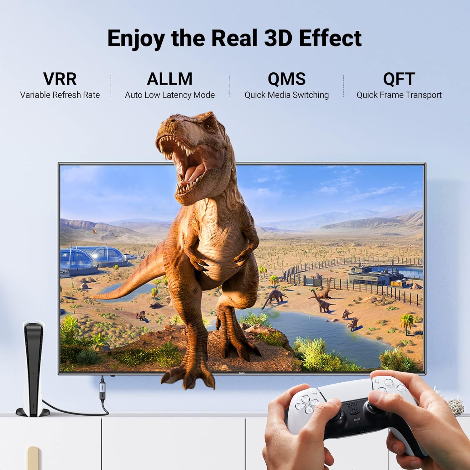 Thumbnail 4 de UGREEN HDMI 2.1 Extender 8K@60Hz / 4K@240Hz: 2m Cable for TV Sticks, Consoles and Monitors