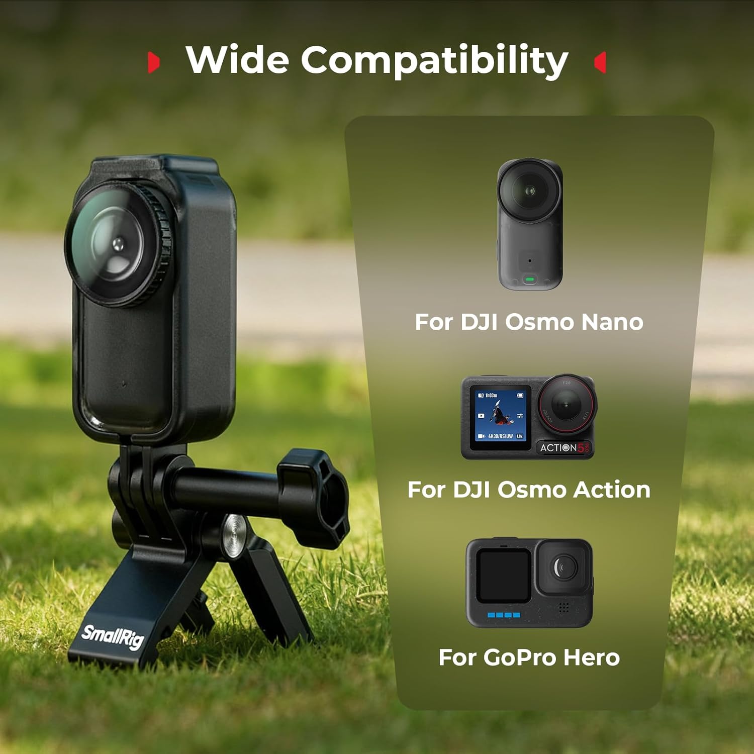 Thumbnail 6 de SmallRig Supporto magnetico per action cam con piastra Arca-Swiss e attacco 1/4''-20